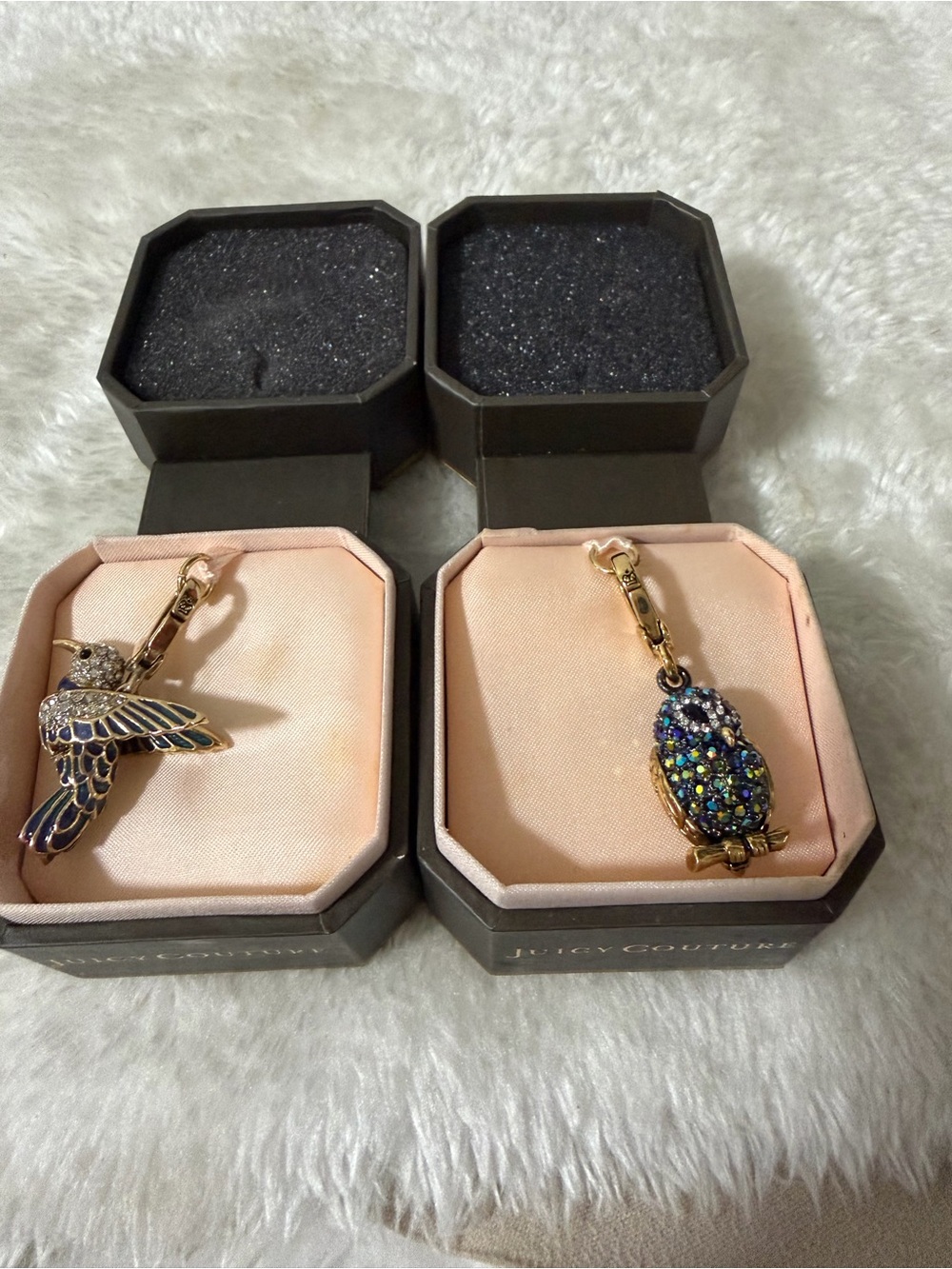 Juicy Couture Charms (2) - Owl and Hummingbird vintage